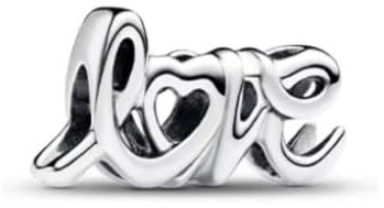 GHMIOU Charms Herz 925 Sterling Silber 5A Zirkonia Charm Anhänger für Armband Charm Bead Pendant für Europäische Armbänder Halsketten Schmuck Geschenk für Damen Frauen (LOVE)