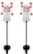 2 Stück Engel Solarleuchten LED Solar Gartenleuchten Outdoor Garten Dekoration wasserdichte Solarleuchten Halloween Weihnachten (Rose Red)