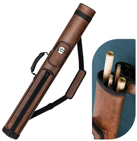 Trymaker Custodia per stecca da biliardo, custodia per stecca da biliardo, 2 pezzi, in finta pelle