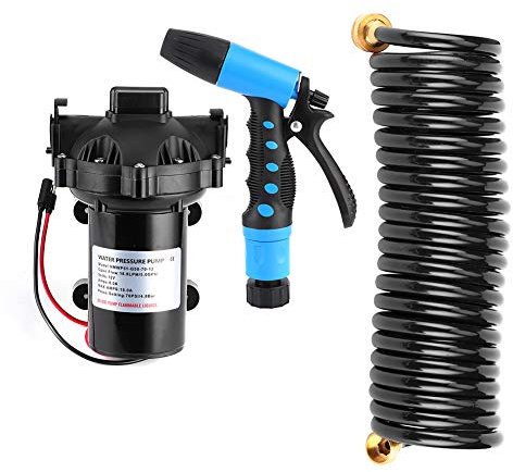 Accessoire de Nettoyage de Pompe de Nettoyage Auto-amorçante, Kit de Pompe de Pont de Lavage 12 V Débit D'eau de Mer Douce 5, 0 GPM pour Camping-car, Bateau et Marine