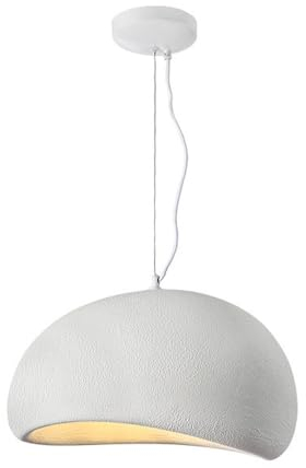 Wylolik Wabi-sabi Pendelleuchte, weißer Polyethylen-Kronleuchter, Moderne japanische Hängeleuchte, Elegante Innenbeleuchtung, 149,9 cm, verstellbare Heimdekoration für Esszimmer, Küche, Insel, Balkon