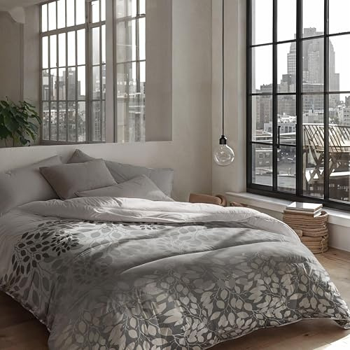 Zelesta Royalbed Bettdecke 4 Jahreszeiten - Bettwäsche winterdecke und Sommer-Bettdecke warm Duvet - Waschbare bettdecke ohne Bezug - Anti-Allergene Steppdecke (Silver Wilderness, 200x200cm (L))