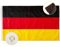 Qanmua Bandiera della Germania, 60 x 90 cm, nylon 210D, 160 g/m², resistente, bandiera nazionale federale e tedesca con occhielli in ottone, robusta bandiera tedesca con strisce cucite per esterni EM