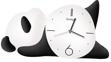 Baoblaze Panda-Wanduhr, Hängeuhr, Moderne Raumdekoration, kreative Wohnkultur, dekorative Uhr für Schlafzimmer, Geschäft, Wohnzimmer