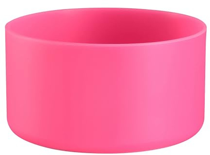 Vmini Protective Silicone Boot, Compatible with Hydro Flask and More Water Bottles, Anti-Slip Bottom Protector Sleeve Cover (32-40 oz, Pink)