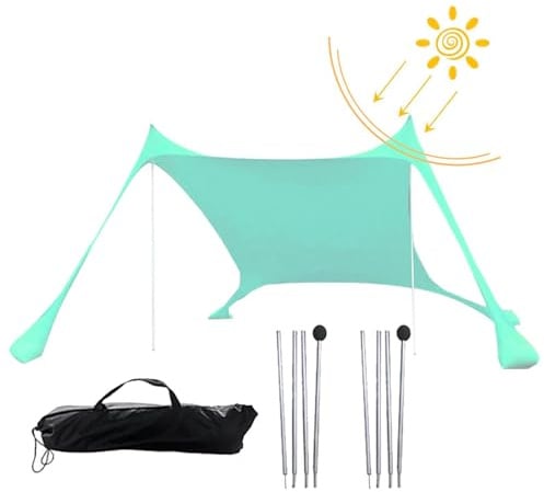 Strandzelt, UPF 50+, Strandzelt, Sonnensegel für Sonnenschutz, Sonnensegel