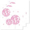 ParPix 20 Stück Rosa Disco Servietten, 33x33cm Party Servietten, Geburtstag Discokugel Deko, 70er 80er 90er Papierservietten, Rosa Discokugel Party