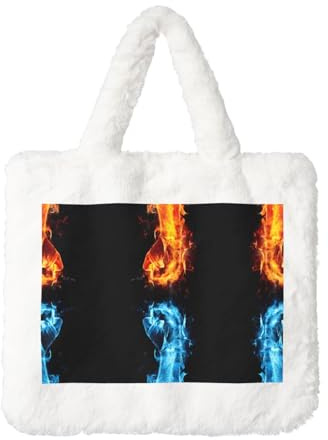 Ice and Fire Boxing Plüsch Handtasche für Frauen - Perfekt für Schlüssel, Lippenstift und mehr - Ideales Geschenk für Weihnachten, Valentinstag