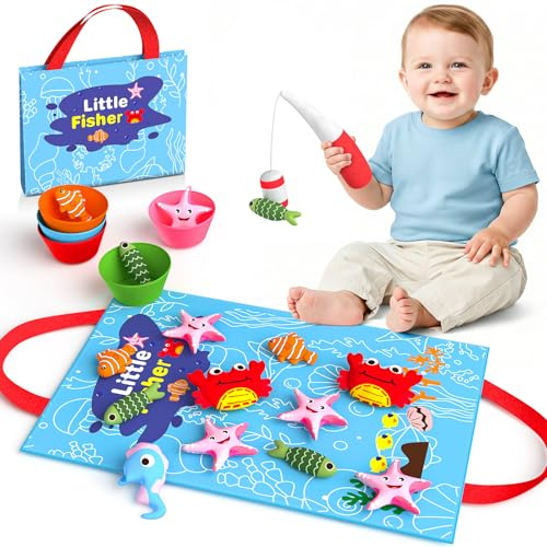 Toddler Toy Montessori Toys for 1 Year Old Baby Boy Girl, Fishing Game