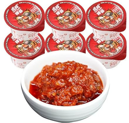 Green pepper sauce,garlic chili sauce,mushroom sauce,seasoning,noodle sauce,convenient table sauce,pickle sauce,Condiments,spicy snacks,Hot pot dipping sauce (Garlic sweet and spicy,12 cans)