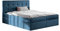 Kaiser Möbel - Bett 200x200 cm - Boxspringbett mit Matratze und Bettkasten - Polsterbett für Schlafzimmer, Jugendzimmer - Doppelbett mit hohem Kopfteil, Bonellmatratze - Ludano - Blau