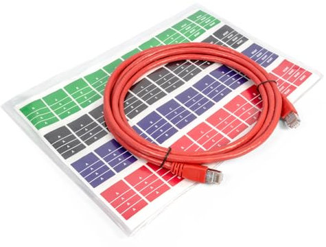 Dell 4m CAT6 RJ45 Red Ethernet Cable with Cable Management Stickers - 0R1WGH