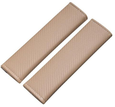 HNHPY 2 Stück Sicherheits Gurtpolster für Mercedes Benz SLK R170 R171 R172, Sicherheitsgurtschutz Sicherheitsgurt Schulterpolster Polster Abnehmbar Waschbar,C-Beige