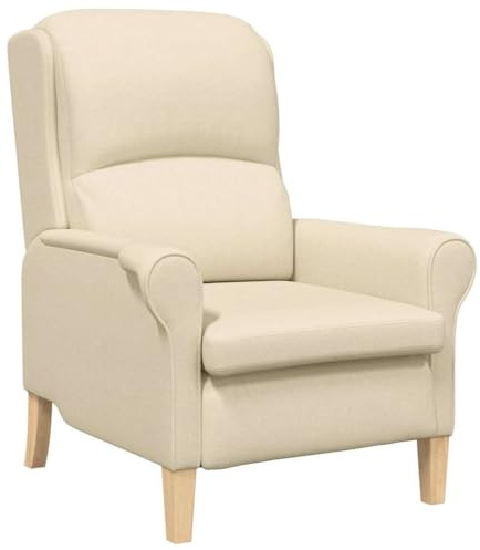 vidaXL Sessel Creme Stoff, Stylischer Sessel, moderner ergonomischer Stuhl, schicke Sitzgelegenheit, langlebiges Lounge-Möbel, bequemer Innenbereich