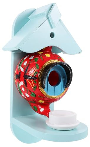 FUTUREORYY 1 Satz Teekannen Vogelhaus und Futterspender Dekorative Nistbox für Aufzuhängen für Garten und Terrasse Langlebig und Ansprechend für Wildvögel