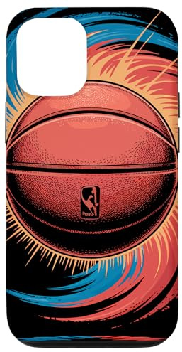 Dynamic Basketball Energy Swirl Sports Artwork Basketball Case for iPhone 12/12 Pro