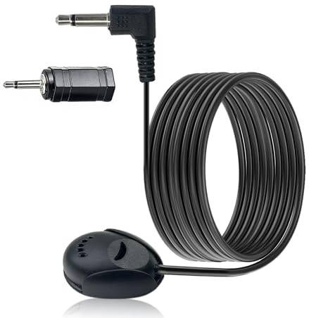 SEYUGOPTI Autoradio 3.5mm Mikrofon Externes für Pioneer JVC Alpine Kenwood Stereo Car Fahrzeug Haupteinheit Audio Stereo Radio GPS DVD, 3M Kabel Zwischenablage Auto Mikrofon mit 2,5mm Stecker Adapter