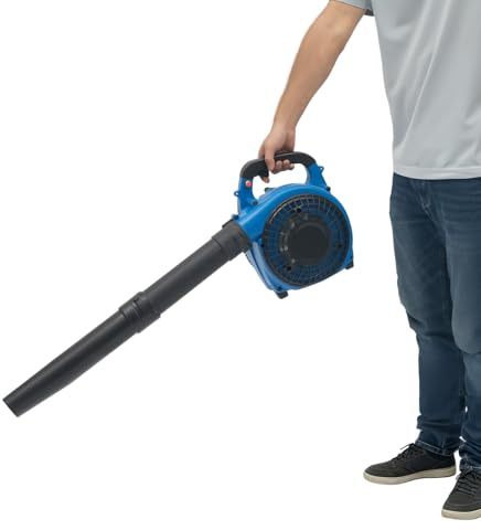Motore a 2 tempi, 750 W, funzione di soffiaggio, funzione di aspirazione, aspiratore manuale, soffiatore a benzina, scopa, spazzatrice, aspirafoglie, 91,5 x 33,5 cm, per spogliare la neve e le foglie