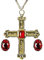 W WIDMANN MILANO Party Fashion 3076C - Kardinal Set, Halskette mit Kreuz und 2 Ringen, Schmuck, Geistlicher, Mottoparty, Karneval