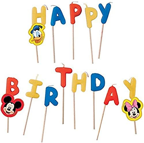 Disney Ensemble Bougies sur pîques Anniversaire Happy Birthday Mickey Mouse
