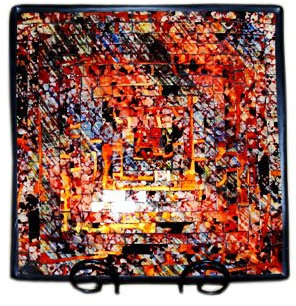 Unbekannt Deko - Schale Glasmosaik Schale eckig mix farben 30cm