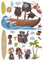 alles-meine.de GmbH XXL Wandtattoo/Sticker - Piraten und Piratenschiff - Wandsticker Aufkleber selbstklebend Schatztruhe Seeräuber