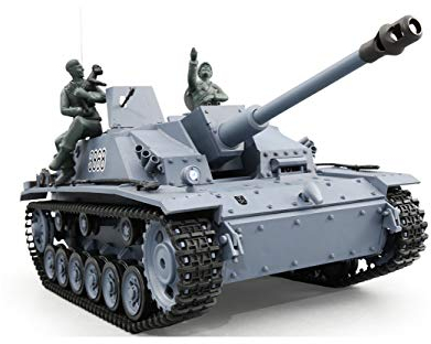 ES-TOYS RC Panzer Sturmgeschütz III - Stug 3 Heng Long 1:16 Grau, Rauch&Sound, Metallgetriebe und 2,4Ghz -V 7.0