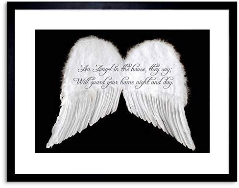 Wee Blue Coo Gerahmter Kunstdruck Quote An Angel In The House Wings