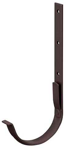 INEFA Dachrinnenhalter halbrund, Stahl NW150 / 150mm, Dunkelbraun Rinnenhalter, Dachrinnenzubehör, einfache Steckmontage, Made in Germany
