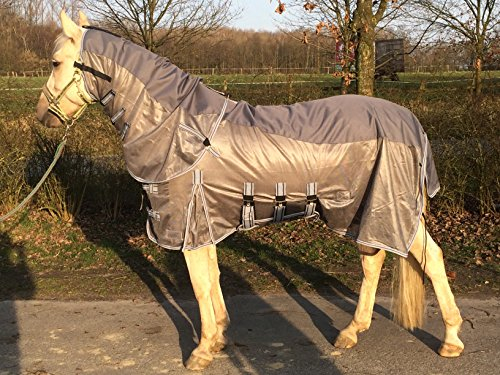 Hafer24 Shower Fliegendecke Regendecke Ekzemerdecke langes abnehmbarem Halsteil Gr.95-165 (125)