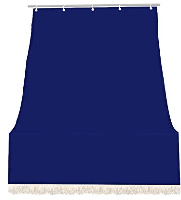 IlGruppone Tenda da sole tessuto resistente per balcone con anelli lavabile a caduta - Blu - 140x300 cm
