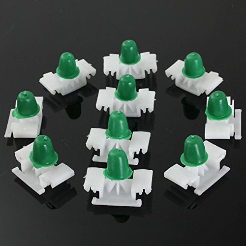 C-FUNN 10Pcs Voiture Porte Bosse Bande Attache Clips Côté Extérieur Trim Moulage pour BMW E36