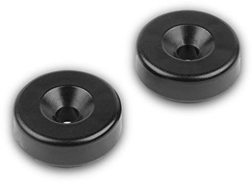 4 St. Möbelgleiter/Gleitscheiben, rund, schwarz (PR 30mm)