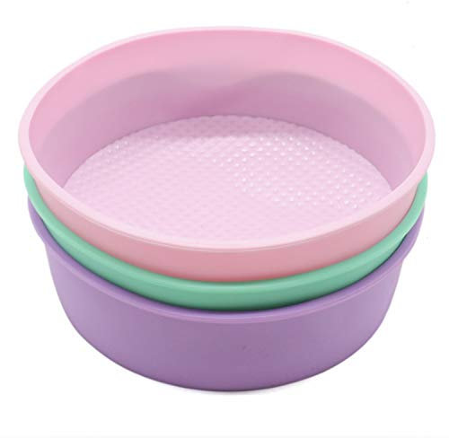 Jeteho 20,3 cm silicone Round cake pan baking Mold, BPA free, in silicone antiaderente, confezione da 2