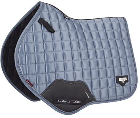 LeMieux Satin Close Contact Square Ice Blue Schabracke, Eisblaues Loire-Memory-Quadrat, L