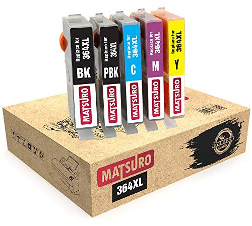 Matsuro Original | Kompatibel Tintenpatronen Ersatz für HP 364XL 364 XL (1 Set of 5)