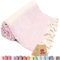 Bazaar Anatolia Hamamtuch Saunatuch 100% Baumwolle Badetuch Groß 185x100 cm Orientalische Deko Decken Boho Sauna Yoga Diamant (Rosa)