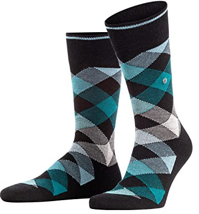 Burlington Herren Socken Newcastle M SO Wolle gemustert 1 Paar, Schwarz (Black 3001), 40-46