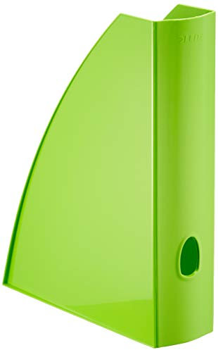 Leitz Stehsammler, A4, 6er Pack, Zur Aufbewahrung von Dokumenten und Zeitschriften, Mit Griffloch, Grün, WOW, 52771054