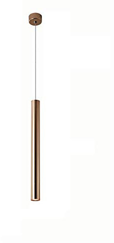Lampada a sospensione moderna a LED creativa Bancone bar dorato Faretto cilindrico Lampada da soffitto a sospensione a tubo lungo Lampadario regolabile in altezza per illuminazione-Warm Light-3000k