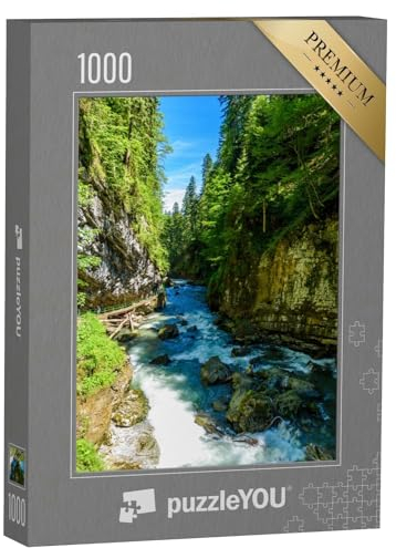puzzleYOU: Puzzle 1000 Teile „Schlucht Breitachklamm, Bayern, Deutschland“ – aus der Puzzle-Kollektion Allgäu