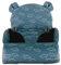 NOUKIE'S - Rehausseur Bleu Bébé de 9 mois à 3 ans Chaise Enfant avec Dossier et Coussin- Léger, Pliable et Nomade - Harnais, Sécurité - Imperméable, Déhoussable et Lavable - Max 13 kg - Idéal Voyage