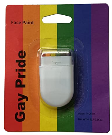 Gay Pride LBGT Face Paint Fan Brush (Traditional Gay Pride Face Paint)