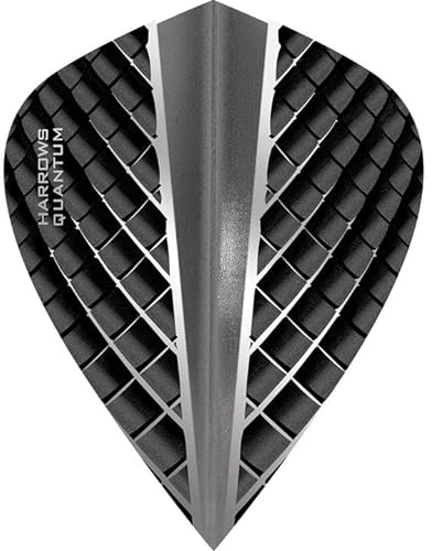 THOR-SPORTS Harrows Quantum Flights Slim/Pear/Kite/Standard in diversen Farben (Kite 1 Set, Silbergrau)