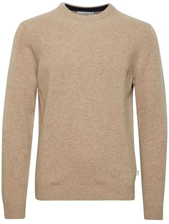 CASUAL FRIDAY CFKarl Herren Strickpullover Feinstrick Pullover mit Rippkragen Rippbündchen Regular fit, Größe:3XL, Farbe:Silver Mink Melange (1713121)