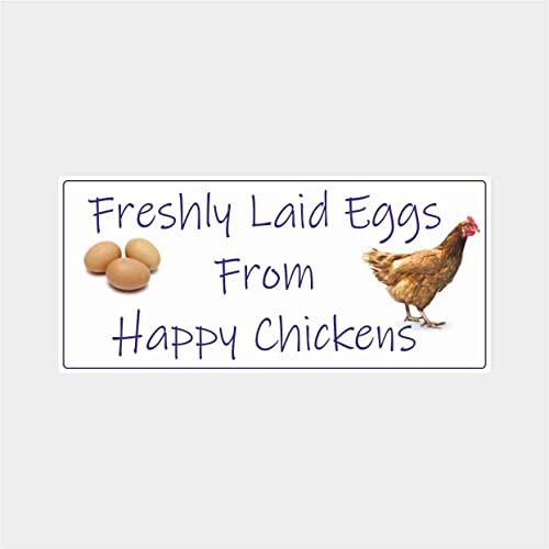 34 Egg Box Stickers Labels Freshly Laid Blue Design