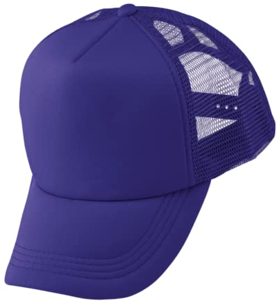 Alsino Trucker Mesh Cap Retro Basecap Käppi Cappy Mütze Unifarben - verstellbare Größe - Pull On Verschluss, Farbe wählen:lila