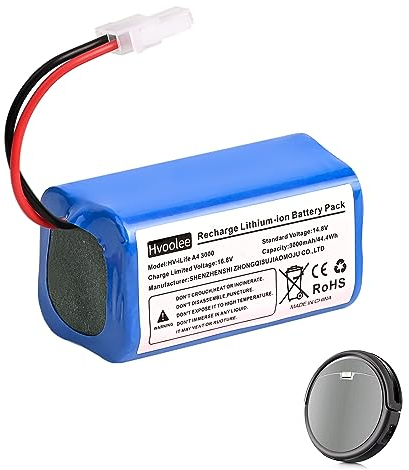 Hvoolee 3000mAh Batteria compatibile con iLife A4, A4s, A6, V7, V7s Plus, V7s Pro, X620 Aspirapolvere Robot Batteria di Ricambio