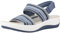 Clarks Femme Arla Stroll Sandale, Blue Combi, 41 EU