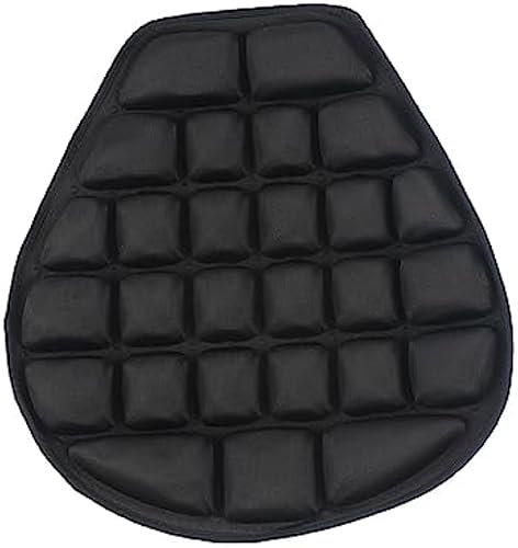 Ein Motorrad 3D Sitzkissen mit reduziertem Druck, Kreuzfahrt Reise Sattel und Stoßdämpfung Sitzkissen (Schwarz)